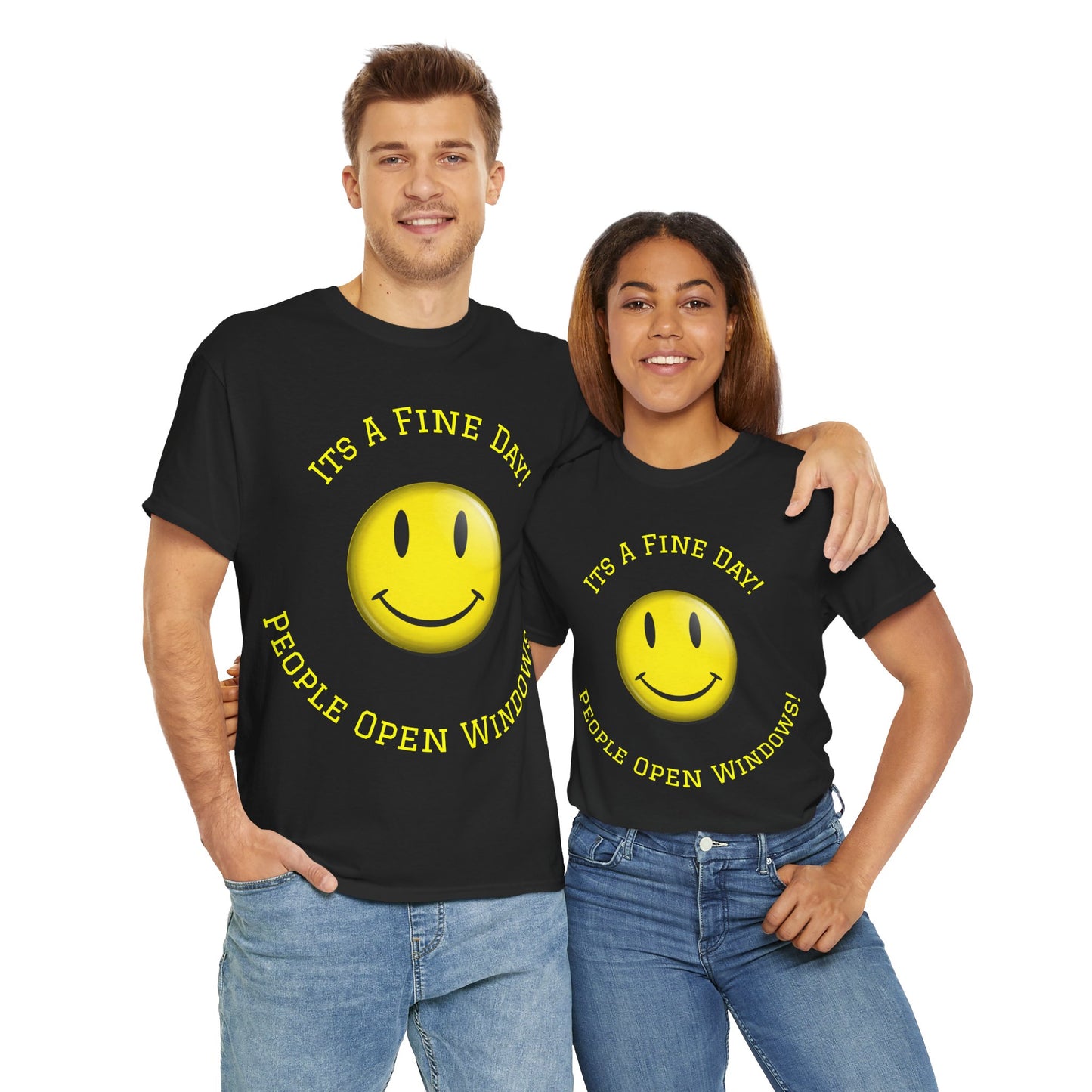 Smiley Face Unisex Heavy Cotton Tee